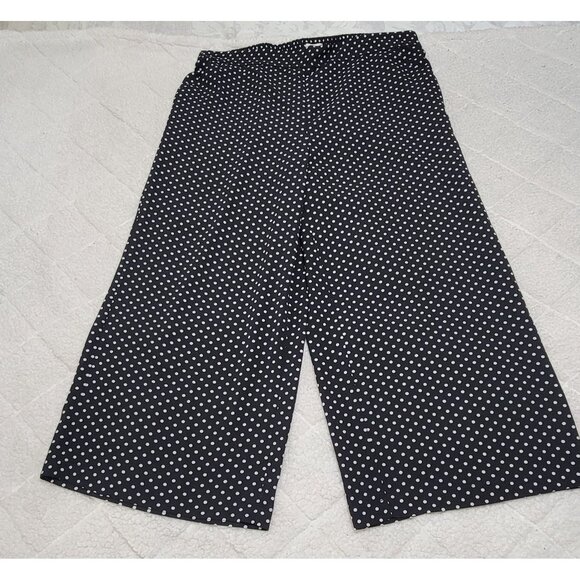 Max Studio NWT Wide Leg Black & White Dots Pull-on Pants Size 1X - Picture 4 of 11